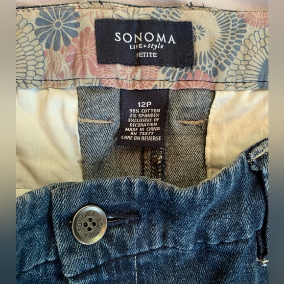 Sonoma denim jean skirt with slits and multiple pockets, 12 - Picture 3 of 7